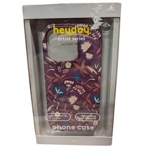 Heyday Artist Series iPhone 16 Pro Case MagSafe Allie Dettmann Floral Plum